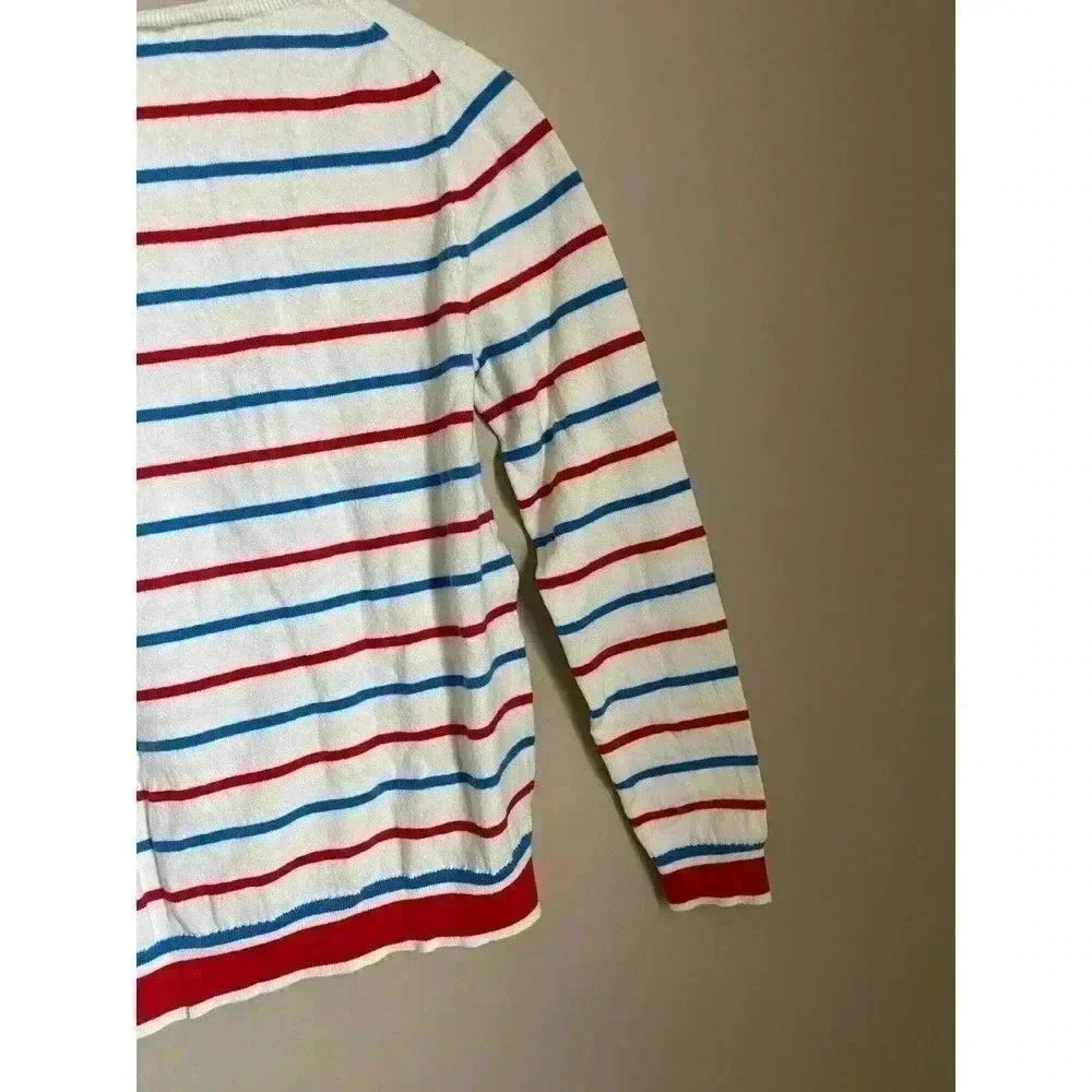 J.Crew Mercantile Breton Stripe Sweater Nautical Crewneck Cotton S - Picture 7 of 7